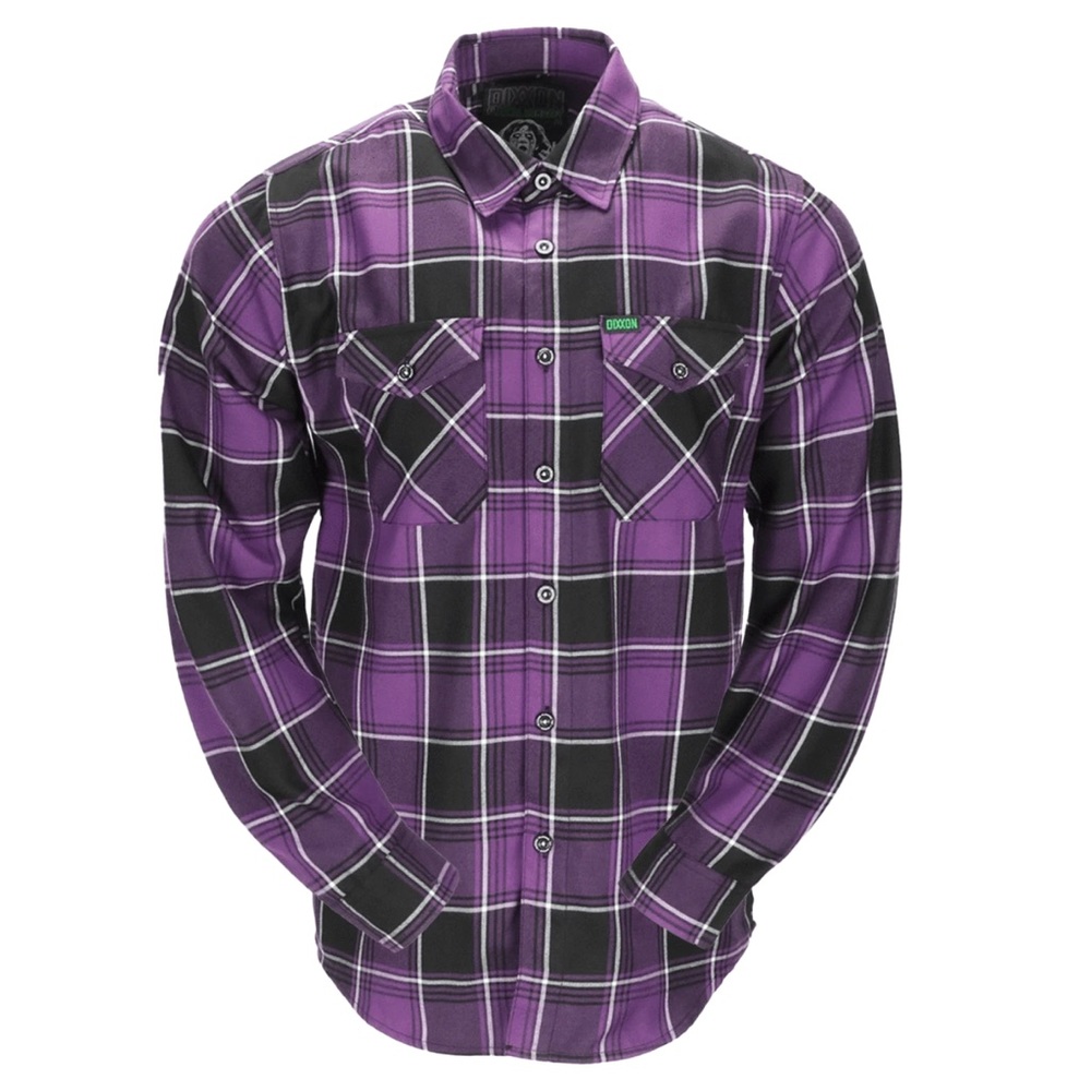 DIXXON The Reagan Purple & Black Flannel Shirt. Rare sold out. Men’s small.